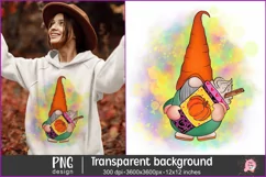 This is fall gnome bundle png holding a cute spice pumpkin latte. The file is with 300 dpi and transparent background. 