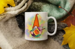 This is fall gnome bundle png holding a cute spice pumpkin latte. The file is with 300 dpi and transparent background. 