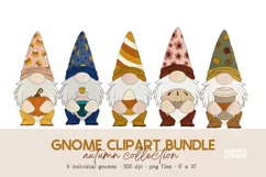 Fall Gnome Sublimation Png Bundle | Autumn Gnome Clipart