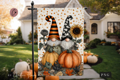 Fall Gnomes Garden Flag Sublimation Design Product Image 2