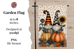Fall Gnomes Garden Flag Sublimation Design Product Image 6