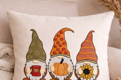 Three Fall Gnome, Fall Vibes, Machine Embroidery Design Product Image 6