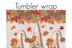 Autumn Gnomes Tumbler PNG Digital Sublimation Design Product Image 4