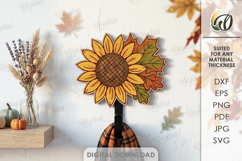 Halloween hook Laser Cut. Wall coat hook SVG. Sunflower Product Image 1