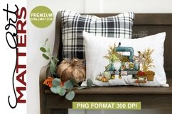 Fall Harvest Vintage Truck - Hand Painted - 300 DPI Product Image 2
