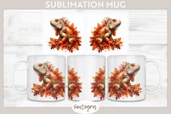 Fall Iguana Animal v1 Mug Wrap Sublimation Product Image 1