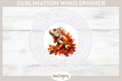 Fall Iguana Animal v1 Wind Spinner Sublimation Product Image 1