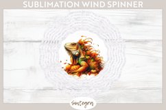 Fall Iguana Animal v2 Wind Spinner Sublimation Product Image 1
