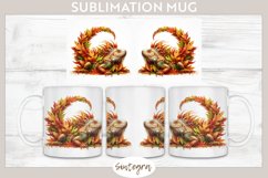 Fall Iguana Animal v3 Mug Wrap Sublimation Product Image 1