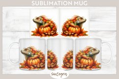 Fall Iguana Animal v5 Mug Wrap Sublimation Product Image 1