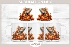 Fall Iguana Animal v6 Mug Wrap Sublimation Product Image 1
