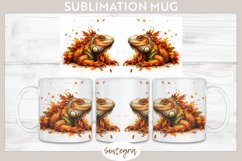 Fall Iguana Animal v8 Mug Wrap Sublimation Product Image 1