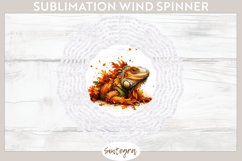 Fall Iguana Animal v8 Wind Spinner Sublimation Product Image 1