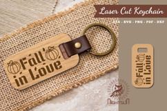 Fall in Love Laser Cut Keychain Product Image 1