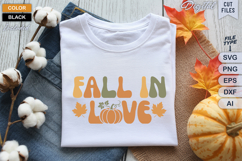 Fall In Love SVG File | Fall Retro SVG Product Image 1