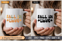 Fall In Love SVG File | Fall Retro SVG Product Image 4