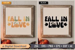 Fall In Love SVG File | Fall Retro SVG Product Image 5