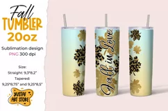 Skinny Tumbler 20oz sublimation "Fall in Love",leopard,gold Product Image 1