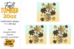 Skinny Tumbler 20oz sublimation &quot;Fall in Love&quot;,leopard,gold Product Image 2