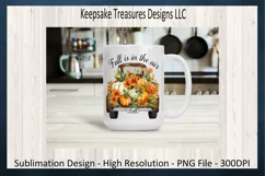 Fall Is In The Air Pumpkin Truck, Autumn Sublimation PNG Product Image 5