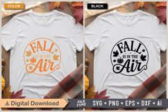 Fall is in the Air SVG File | Fall Round Sign SVG Product Image 3