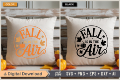 Fall is in the Air SVG File | Fall Round Sign SVG Product Image 5
