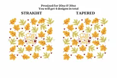 fall is in the air skinny tumbler sublimation wrap with high resolution and transparant background are for 20oz and 30oz skinny tumbler
