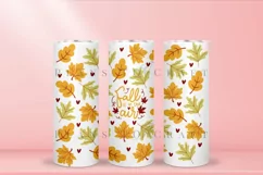 fall is in the air skinny tumbler sublimation wrap with high resolution and transparant background are for 20oz and 30oz skinny tumbler