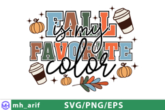 Fall Is My Favorite Color SVG Halloween Quotes T-shirt PNG Product Image 1