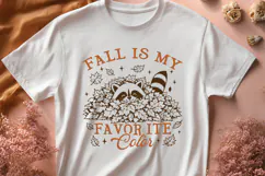Fall Is My Favorite Color SVG PNG, Cute Autumn Raccoon Product Image 2