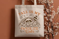 Fall Is My Favorite Color SVG PNG, Cute Autumn Raccoon Product Image 3