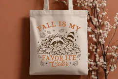 Fall Is My Favorite Color SVG PNG, Cute Autumn Raccoon Product Image 3