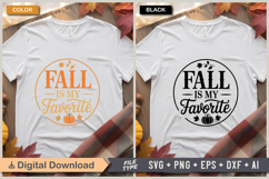 Fall Is My Favorite SVG File | Fall Round Sign SVG Product Image 3