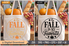 Fall Is My Favorite SVG File | Fall Round Sign SVG Product Image 4