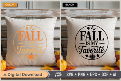 Fall Is My Favorite SVG File | Fall Round Sign SVG Product Image 5