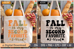 Fall Is My Second Favorite F-Word SVG File | Fall Retro SVG Product Image 2