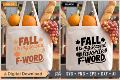 Fall Is My Second Favorite F-Word SVG File | Fall SVG Product Image 2