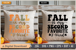 Fall Is My Second Favorite F-Word SVG File | Fall Retro SVG Product Image 3