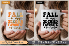 Fall Is My Second Favorite F-Word SVG File | Fall Retro SVG Product Image 4
