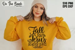 Fall For Jesus He Never Leaves SVG Cutting PNG Sublimation Product Image 2