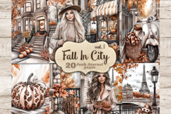 GlamArtZhanna, fall journal pages, city junk paper, autumn collage, travel journal, fall vibes kit, autumn woman, pumpkin sheet, urban autumn, fall skyline, sidewalk dreams, junk journal, fall printables, city scrapbook