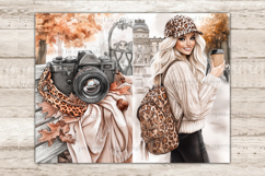 GlamArtZhanna, fall journal pages, city junk paper, autumn collage, travel journal, fall vibes kit, autumn woman, pumpkin sheet, urban autumn, fall skyline, sidewalk dreams, junk journal, fall printables, city scrapbook