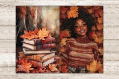Fall Junk Journal Paper Bundle, Cozy Autumn Ephemera, GlamArtZhanna, Fall Vibes Printable, Instant Download, Book Lover Bundle, African American Junk Journal, Woman Digital Collage Sheet, Autumn Leaves Junk Journal Page, Girl Junk Journal Paper