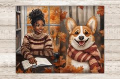 Fall Junk Journal Paper Bundle, Cozy Autumn Ephemera, GlamArtZhanna, Fall Vibes Printable, Instant Download, Book Lover Bundle, African American Junk Journal, Woman Digital Collage Sheet, Autumn Leaves Junk Journal Page, Girl Junk Journal Paper