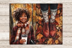 Fall Junk Journal Paper Bundle, Cozy Autumn Ephemera, GlamArtZhanna, Fall Vibes Printable, Instant Download, Book Lover Bundle, African American Junk Journal, Woman Digital Collage Sheet, Autumn Leaves Junk Journal Page, Girl Junk Journal Paper