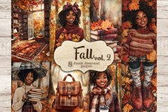 Fall Junk Journal Paper Bundle, Cozy Autumn Ephemera, GlamArtZhanna, Fall Vibes Printable, Instant Download, Book Lover Bundle, African American Junk Journal, Woman Digital Collage Sheet, Autumn Leaves Junk Journal Page, Girl Junk Journal Paper