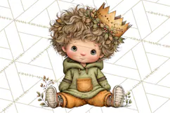 Fall Kids Clipart, Cozy Autumn Children PNG Product Image 5