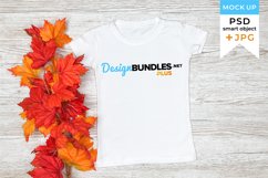 Fall Kids Mockup | Kids t-shirt mockup | JPG and PSD files Product Image 1
