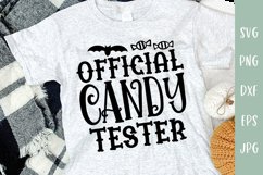 Official Candy Tester - Cute Halloween Kids SVG Product Image 1