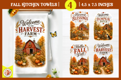 Harvest Farm Fall Rustic Kitchen Towel Product Image 1